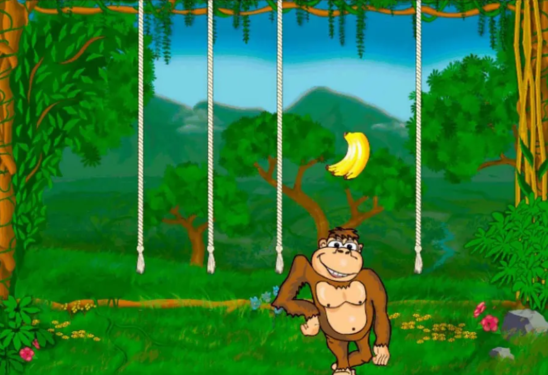 Igrosoft ұсынған Crazy Monkey ұясы: көңілді маймылдармен бірге банандарды жинаңыз!