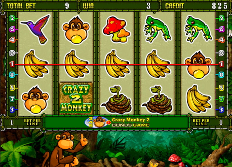 Igrosoft-dan Crazy Monkey uyasi: kulgili maymunlar bilan birga bananlarni to'plang!